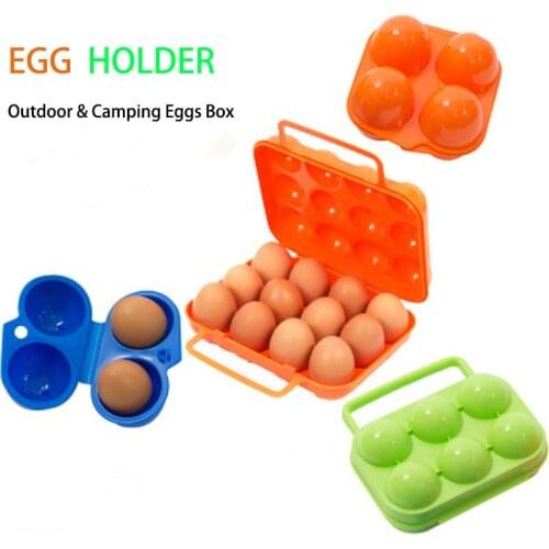 2/4/6/12/15 Grid Egg Storage Box Portable Egg Holder Container for Outdoor Camping Picnic Eggs Box Case Kitchen Organizer Case