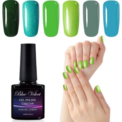 Blue Velvet 10ML Classical Color Gel All-Match Candy Nail Art Polish Black Bottle Soak Off Manicure UV Gel Nail Polish Varnish