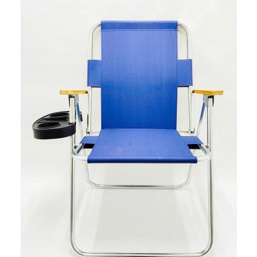 Beach seaside camping Folding garden chair chair with wooden armrests