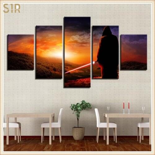 Star War Decorations for 5 Part Movie HD Poster Living Room Decoration Room Decor Anime Wall Art Star War Poster Wall Decor