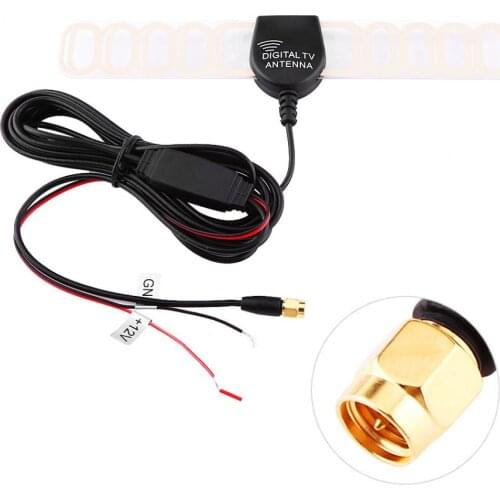 12v Aerial Antenna Amplifier Booster FM DVB-T Antenna With SMA (M) Plug Connector Universal Car Digital TV