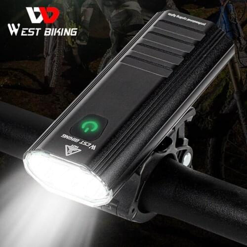 WEST BIKING 3000 Lumen Bike Light 3 T6 LED 5200mAh USB Rechargeable MTB Front Rear Lamp Waterproof Flashlight with 2 Brackets