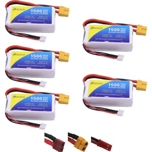 1-5PCS 11.1V 1500mAh 40C RC toy Battery T/XT60/JSTPlug For RC Car Airplane Helicopter toy accessory 11.1V high capacity battery