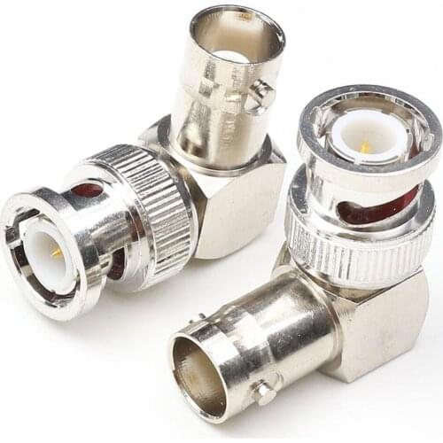 10PCS BNC Male to BNC Female Right Angle RF Adapter RF Connector