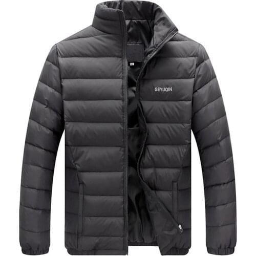 2020 Fashion Winter Men 80% White Duck Down Cotton Jacket Ultra Light Thermal Coat Parkas Windproof Warm Casual Padded Jacket-E