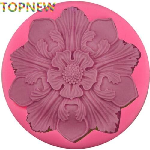 3D Retro Big Flower Soap Mold Craft Art Silicone Soap Mold Handmade Candle Molds Cake Baking Tools