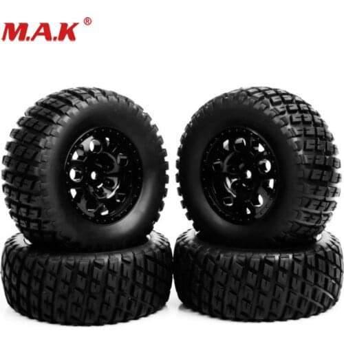 4pcs 1:10 HPI HSP Short Course Truck 12mm Hex Tires&Wheel Rim for 1/10 Scale Truck Parts Accessories