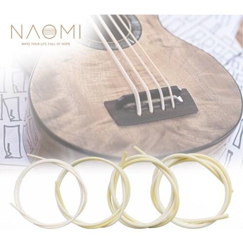 NAOMI 4pcs/1set Bass Ubass Ukulele Strings Rubber Mateial Fast And Stable Intonation For 4 String Ukulele Bass