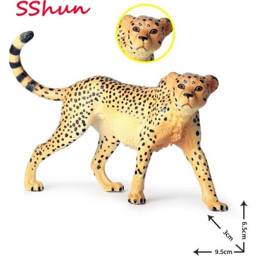 9.5*3*6.5cm Childrens Simulation Zoo Model Toy Wild Animals African Leopard Leopard Jaguar