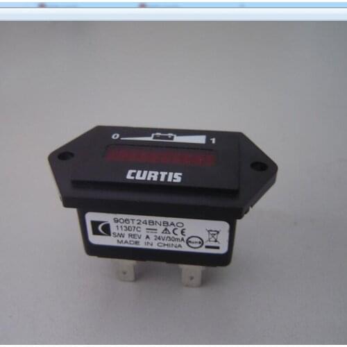AUTHENTIC CURTIS 906T24BNBAO CURTIS 906 24V BATTERY INDICATOR GAUGE HOUR METER ELECTRIC FORKLIFT STACKE PALLET TRUCK GOLF CART