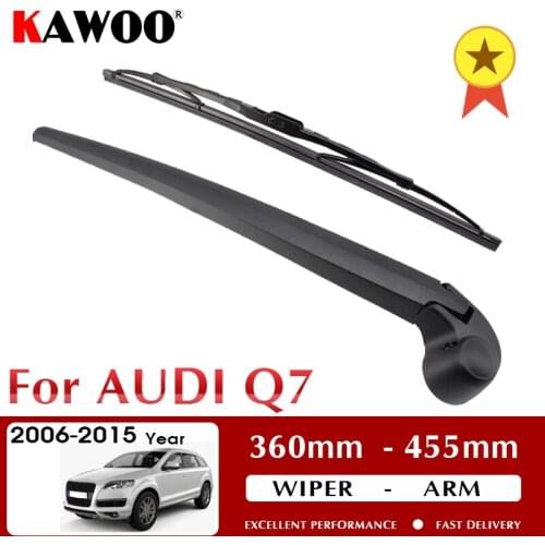KAWOO Car Rear Wiper Blades Back Window Wipers Arm For AUDI Q7 Hatchback (2006-2015) 360mm Auto Windscreen Blade Accessories
