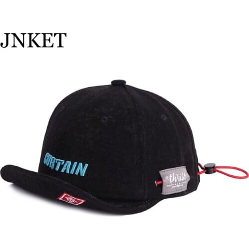 JNKET New Unisex Short Visor Baseball Cap Hip Hop Caps Outdoor Sunhat Snapbacks Hats Letter Cap Gorras Casquette