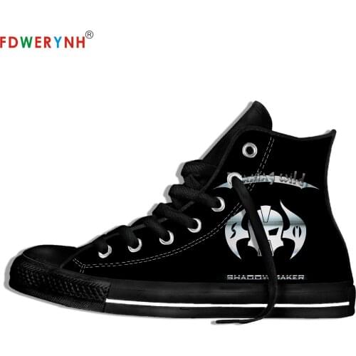 Black Wild Band Mens Casual Shoes Most Influential Metal Bands of All Time Fashion Cool Street Breathable Brand Canvas Shoes