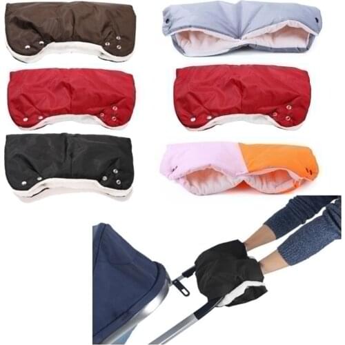 Kids Winter Thick Warm Stroller Gloves Pushchair Hand Muff Waterproof Pram Accessory Mitten Baby Buggy Clutch Cart Hand Gloves