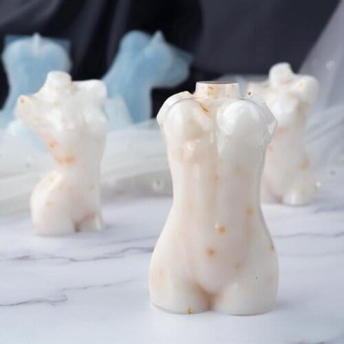 DIY Epoxy Resin Female Body Model Mold Silicone Mirror Crystal Art Craft Sculpture Mould Perfume Fragrance Candle Making Mould