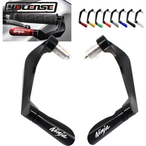 For KAWASAKI NINJA 250 300 400 650 1000 ZX-6R ZX-10R Motorcycle CNC Handlebar Grips Guard Brake Clutch Levers Guard Protector