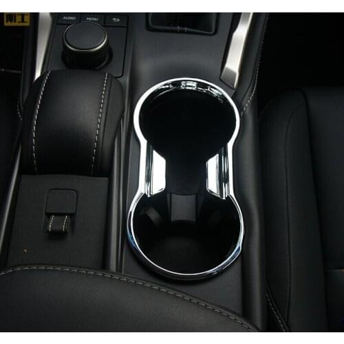 For Lexus NX200T NX300H 2015-2017 ABS Chrome Inside Interior Cup Holder Cover Trim