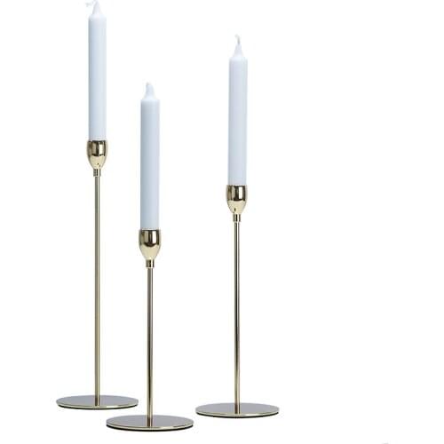 Europe Metal Simple Candlestick Holder Candle Stand Home Wedding Dessert Table Decoration TY02