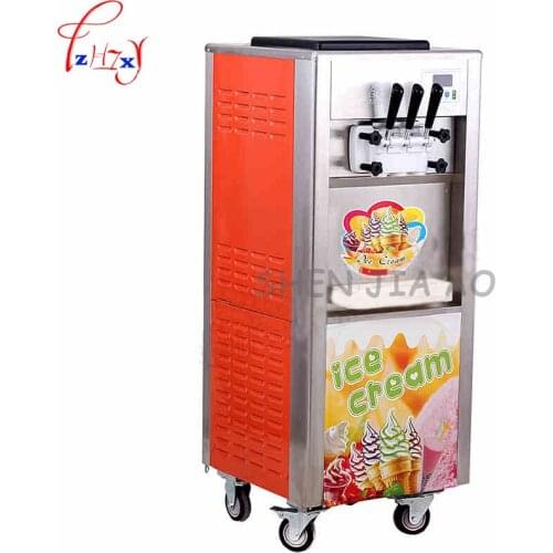 Commercial three-color soft ice cream machine stainless steel soft ice cream cone sundae ice cream machine make ice cream 1800W