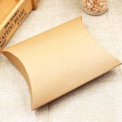 ZerongE jewelry 30pcs large pillow candy packing box gift display box black/brown/white cardboard gift package custom cost extra