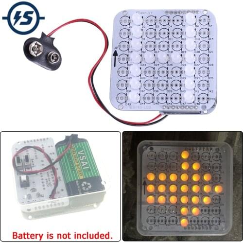DIY Kit Simple Breathing Lamp Red/Green/Yellow Customize LED Dot Matrix Display Screen