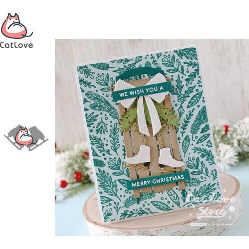 Ski Shoes Ice Skate Metal Cutting Dies Scrapbooking Stencil Die Cuts Card Making Decorative Craft Embossing New Dies For 2019