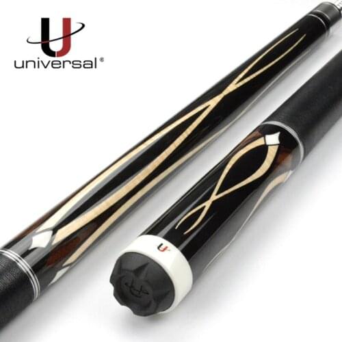 New Universal Sculpture Pool Cues Billiard 12.75mm Tip UN111-2 Ebony Handle Black 8