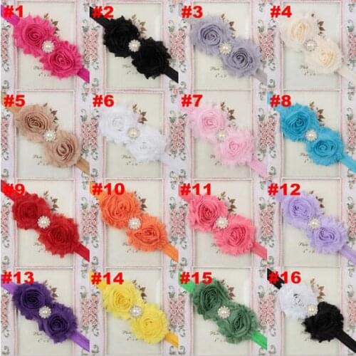 New Fashion Hot children kids Baby girls pearl diamond flowers Headband Headwear Hair Band Head Piece Accessories YH406