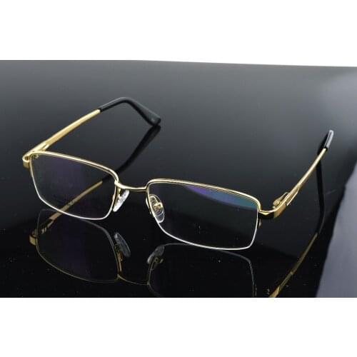 Glasses Men Real Picture Alloy Semi-rim Frame Commercial Custom Made Optical Prescription Myopia Glasses Photochromic -1 To -6