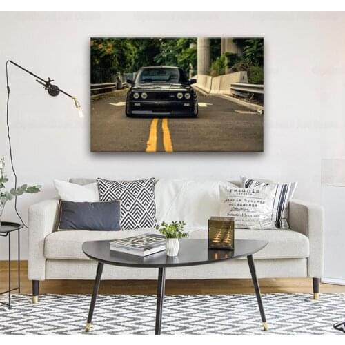 Posters and Prints BMW M3 E30 Black Racing Street Car Black Cool Gift Art Poster Canvas Painting Home Decor 5.0