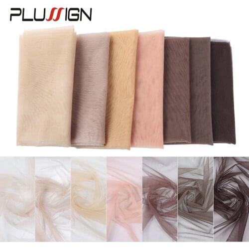 Plussign Hair Net Wig Making Tools Swiss Lace For Wig Making Import Good Quality Swiss Lace Net 1/4 Yard (18"X22") Transparent