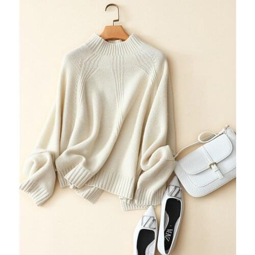 100% pure cashmere sweater turtleneck winter casual loose pullover women fashion knit ladies oversized stylish brand knitwear