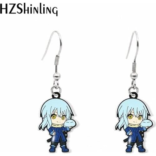 2020 New That Time I Got Reincarnated as a Slime Anime Dangle Earring Handmade Acrylic Hook Earring Epoxy Jewelry Earrings
