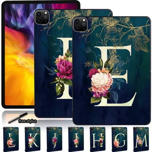 Tablet Cover Case for Apple IPad Pro 11" 2018 2020 2021/Pro 2nd Gen 10.5"/Pro 9.7" Letter Series Slim Hard Shell Back Case + Pen