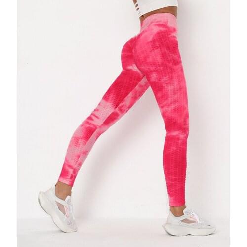 Fitness Women Yoga Pants Tie Dye High Waist Push Up Sportswear Sport Running Leggings Cycling Quick Drying Outdoor Gym Leggings