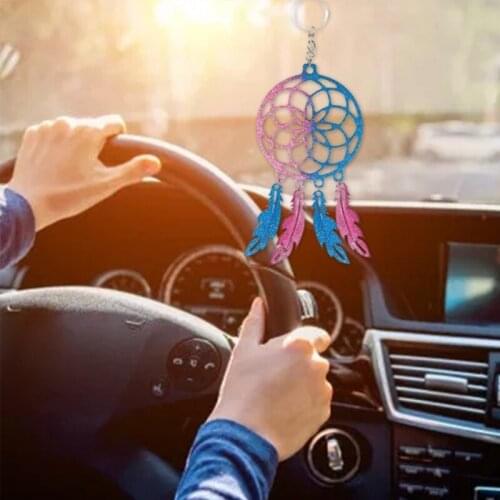1 Set Dream Catcher Feather Epoxy Resin Mold Jewelry Keychain Silicone Mould Handmade DIY Crafts Pendant Home Decorations