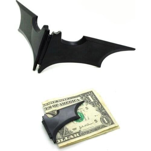 1pcs EDC Outdoor Bat Banknote Clip Portable Pocket Money Clip Tool Stainless Steel Metal Wallet Emergency Survival Toy Sports