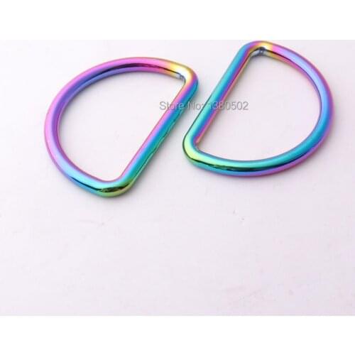 10pcs colorful 47*32mm D ring high quality metal buckle for belt Backpacks DIY Garment Accessories