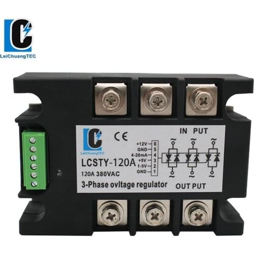 120A 3 phase SCR power controller 380VAC three phase scr voltage regulator 1-5V, 4-20mA, potentiometer
