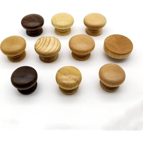 2pcs/lot Chinese Furniture Single Hole Handles Cupboard Door Solid Wood Knobs Wardrobe Drawer Round Pulls Home Hardware Supplies