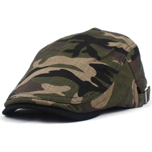 2020 Summer Camouflage Newsboy Caps Men Cotton Flat Peaked Cap Women Painter Beret Hats 05