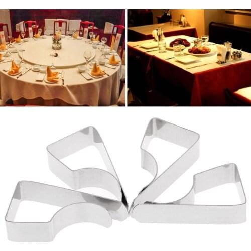 4Pcs Stainless Steel Table Cloth Tablecloth Clip Clamps Holder For Party Wedding