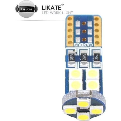 4Pcs W5W LED 168 194 T10 3030 12-SMD Bulbs For Car Interior Lights Trunk/Door/Side Marker Lamp Canbus White 6500K 12V