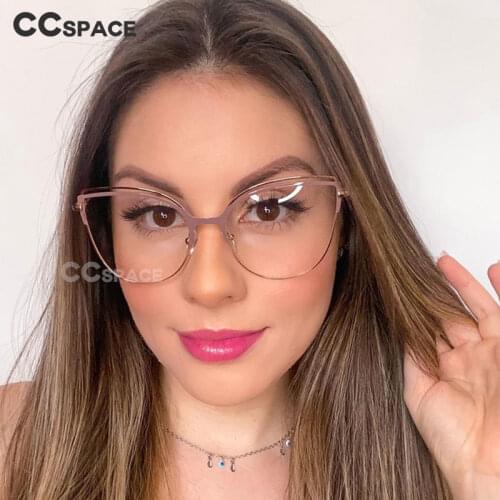 48233 Anti Blue Light Cat Eye Metal Frames Men Women Optical Fashion Computer Glasses