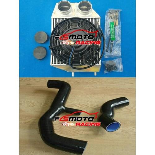 5" Side Aluminum Intercooler + Boost Silicone Hose For Renault 5 R5 GT 9/11/19 1.4L Turbo Super Capacity R5-BC40 1981-1991 + FAN