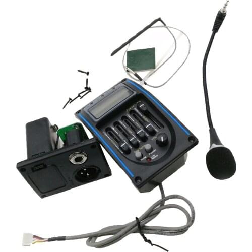 5 Band Acoustic Guitar EQ Preamp LC-5 5-Band EQ Equalizer Pickup Tuner LCD with Microphone