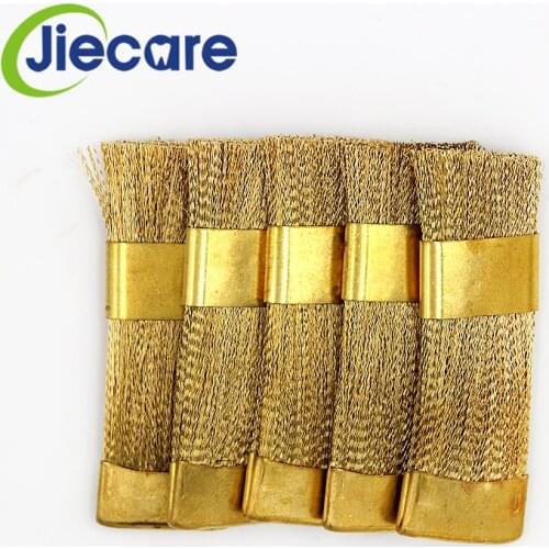 5 PCS/Pack High Quality Dental Material Copper Flat Brush For Clean Burs Free Shipping
