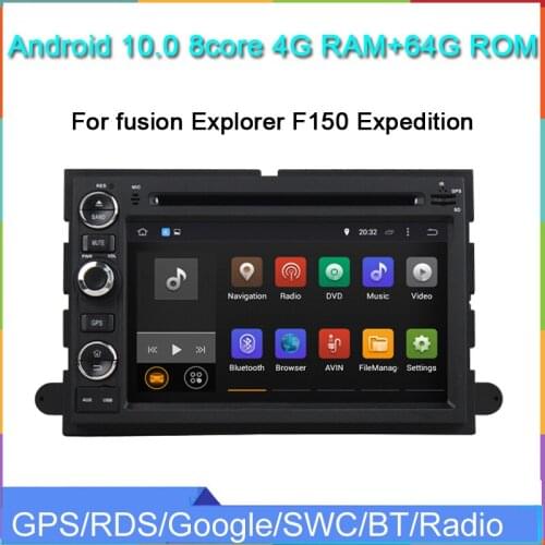 7" car audio gps navigation player for fusion Explorer F950 Expedition Mustang Escape car radio android 10.0 octa core 4+64g