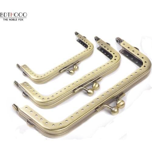 8.5/10.5/12.5cm Accessories for Bags Purse Frame Handle for Clutch Bag Making Kiss Clasp Lock for Bag Square Metal Frame