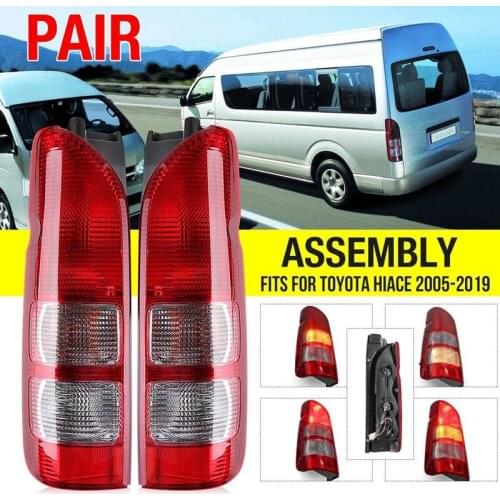 NEW-Pair Car Tail Light Rear Brake Lamp Signal Light for Toyota Hiace HiAce/Commuter 2005-2019 Tail Light with Harness